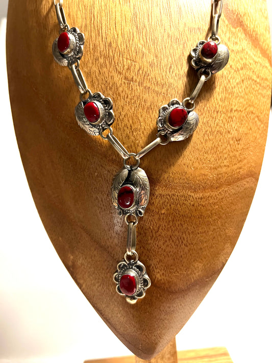 Vintage Red Jasper Mexican Silver